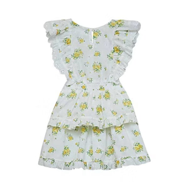 Knit Works Sleeveless Ruffle A-Line Dress, Big Girl's Size16.5 Plus Yellow Rose - Picture 6 of 12